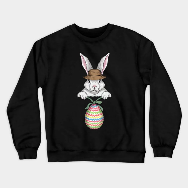 Easter Egg - Rabbit Happy Easter Crewneck Sweatshirt by CoolFuture